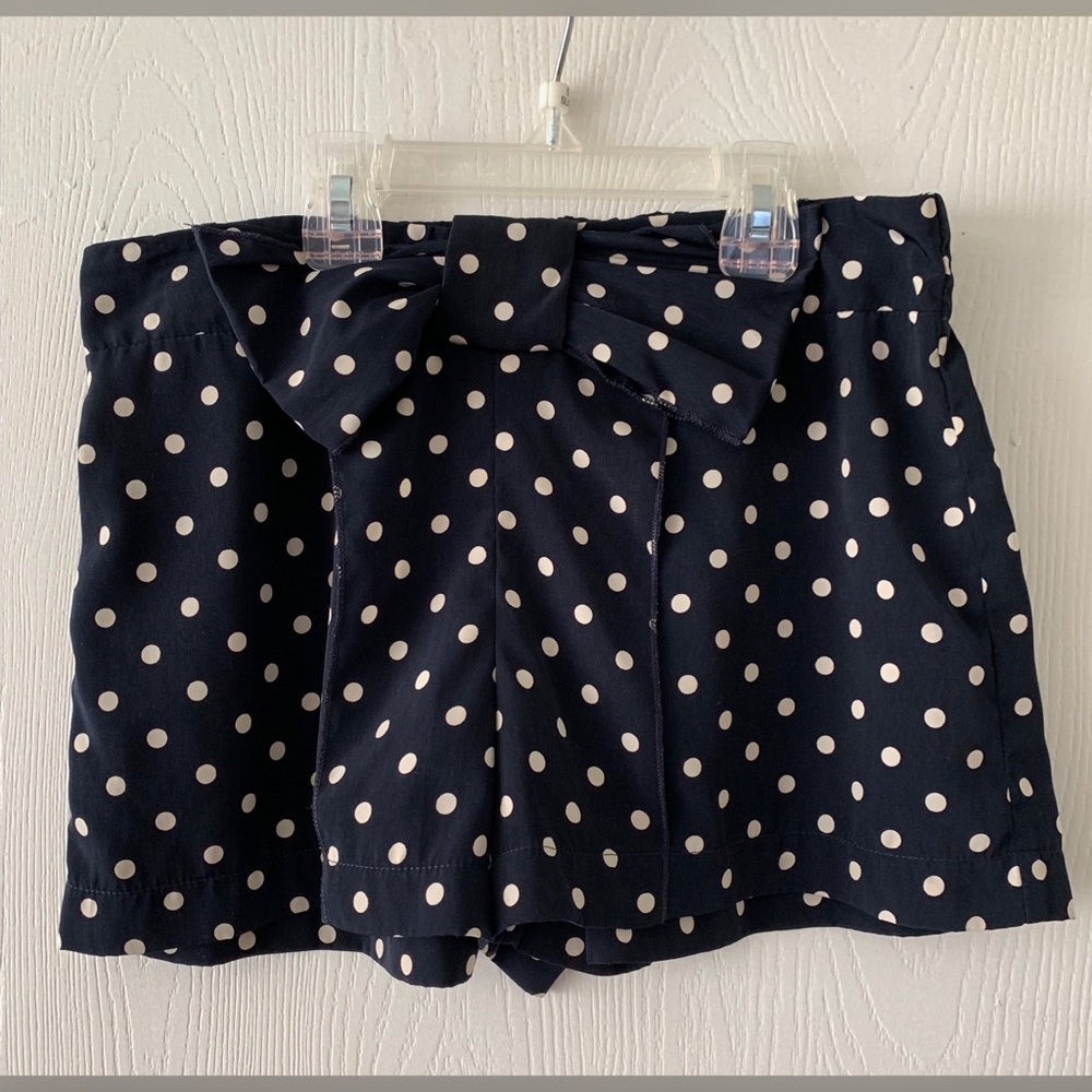 Navy blue polka dot shorts